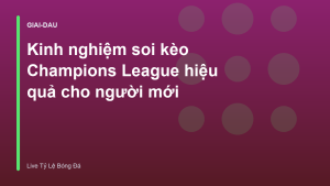 Read more about the article Kinh nghiệm soi kèo Champions League hiệu quả cho người mới